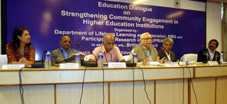 A panel discusion at the University of North Bengal in Siliguri